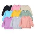 thumbnail image 3 of Toddler Girls Boys Spring and Autumn Fashion Crewneck Hoodie Sports Fitness Long-Sleeved Pullover 2-7Y, 3 of 3