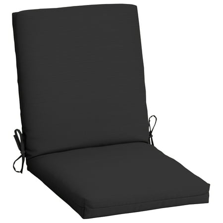 mainstays 37\" l x 19.5\" w black 4 piece rectangle outdoor chair cushion
