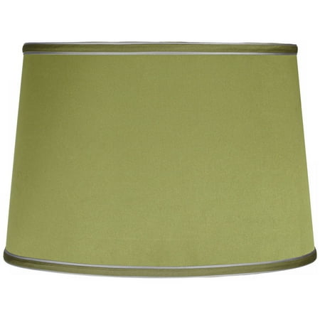 Brentwood Sydnee Satin Olive Green Drum Lamp Shade 14x16x11 (Spider)