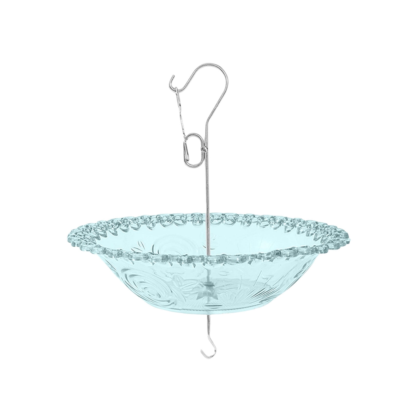 Garden Decorations Outdoor Hanging Bird Bath and Feeder with Windproof and Rainproof Cover for Courtyard