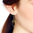 thumbnail image 4 of Ethereal Swirls Brass Dangle Handmade Earrings, 4 of 4