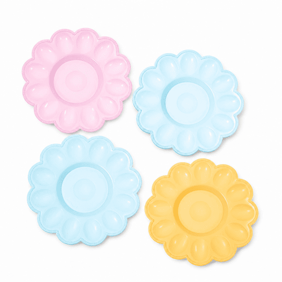 RAIRSKY 4pcs Deviled Egg Dish Egg Platter Egg Tray Egg Holder Container