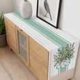thumbnail image 3 of Eucalyptus Leaves Table Runner Green Striped Glass Bottles Plants Spring Table Runners Dresser Scarves Holiday Kitchen Dining Table Decoration for Home Party Indoor 13x36 Inch, 3 of 9