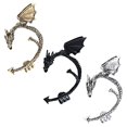 thumbnail image 2 of 3 Pcs Earrings Unpierced Ears Ear Crawler Clips Dragon Ear Jewelry Skeleton Ear Cuff Non Piercing Ear Cuff, 2 of 2