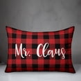 thumbnail image 2 of Creative Products Mr. Claus in Buffalo Check Plaid 14x20 Spun Poly Pillow, 2 of 2