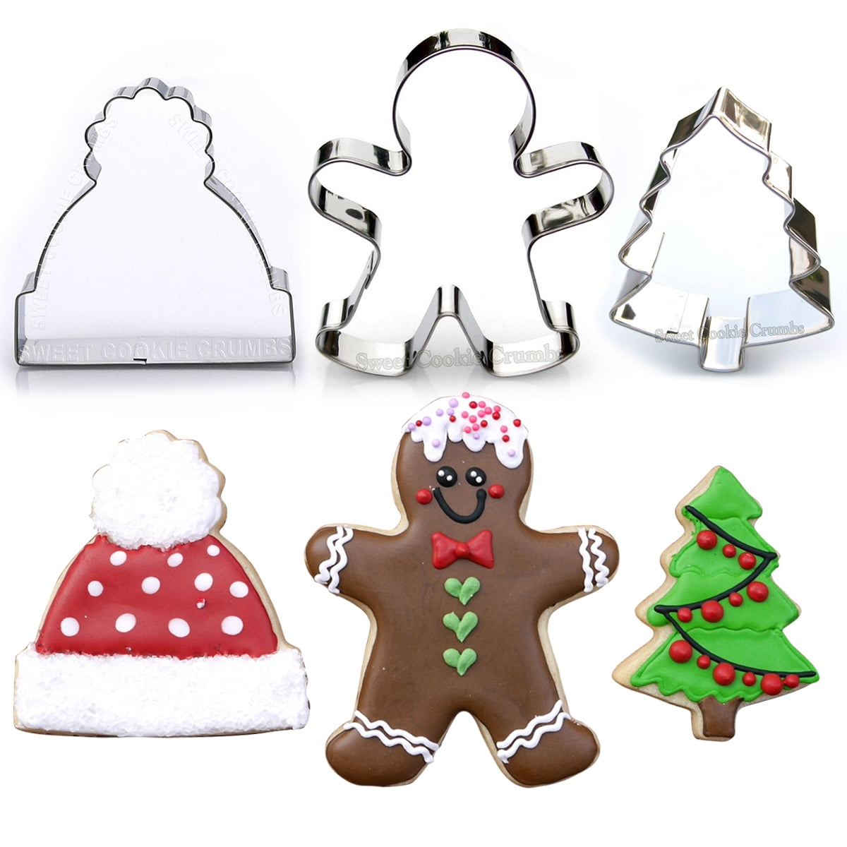 Christmas Cookie Cutter Set, 3 Piece, Stainless Steel