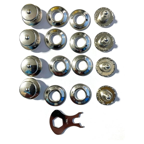 Fastener 4 Piece Set for Canvas Boat Covers, Golf cart Covers and More