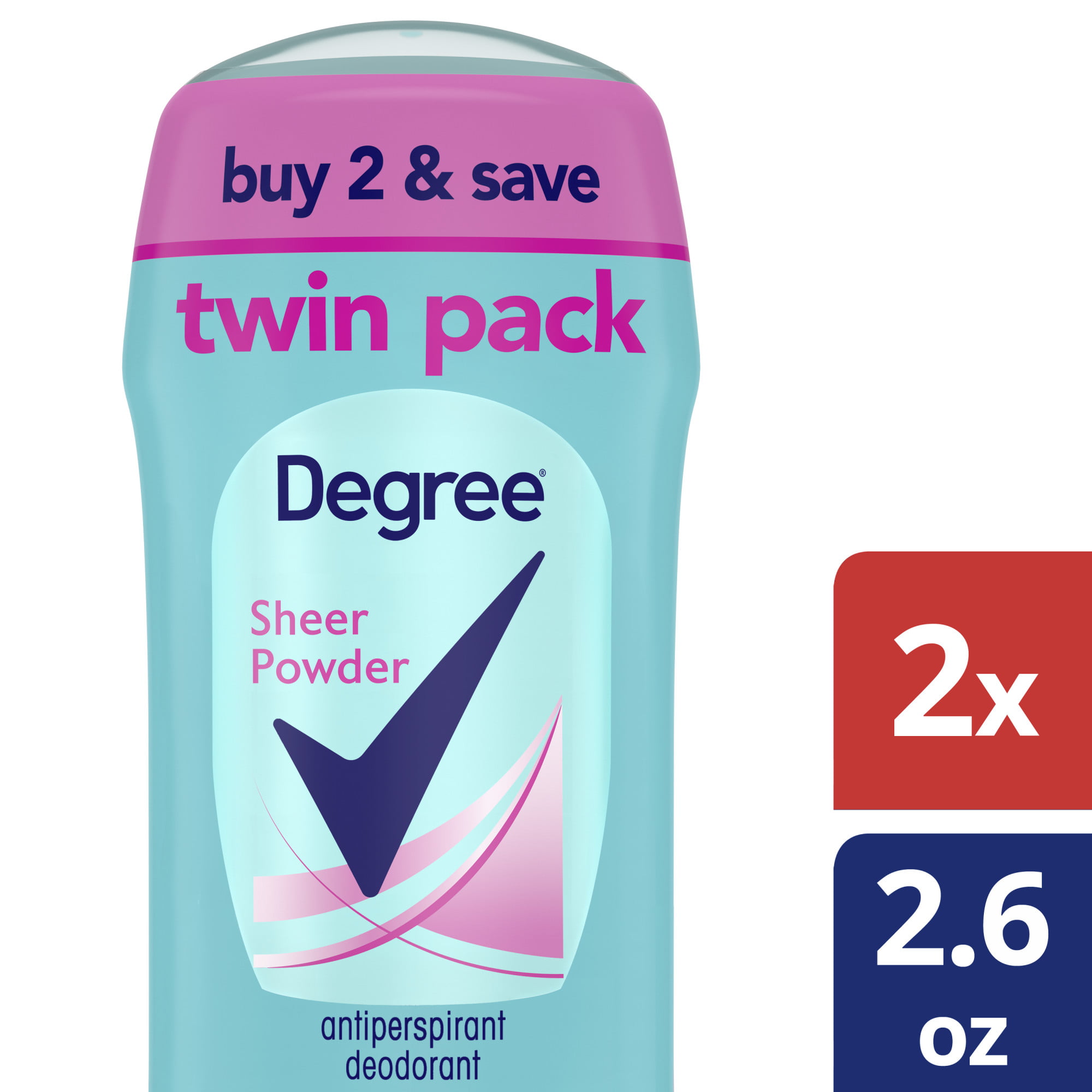 boeren ophouden beetje Degree Antiperspirant Deodorant Shower Clean Deodorant for Women 24 Hour  Dry Protection 2.6 oz, 2 Count - Walmart.com