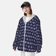 thumbnail image 3 of Balery Purple and Blue Squares Sudadera ligera de manga larga con capucha y protección solar UPF 50+ para hombre y mujer, ideal para pesca y running-Large, 3 of 7