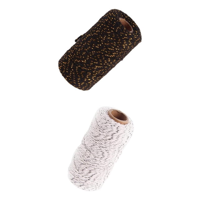 Abbracc 2 Pieces 328 Feet Cotton Thread for Crafts.