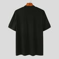 thumbnail image 5 of JUUYY Big & Tall Men's Short Sleeve T-Shirt - Relaxed Fit Round Neck Blouses, Solid Color Casual Summer Tees Black XL, 5 of 9