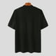 thumbnail image 5 of Playera Elvqul Caballero Casual Negro Manga Corta sin Estampado Cuello Redondo, 5 of 9