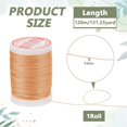 thumbnail image 2 of 0.5mm Waxed Cord 131 Yards Waxed Cotton Threads Wax Cord Waxed Beading String Twine for DIY Bracelet Necklaces Jewelry Making Sewing Macrame Knotting Project Burly Wood, 2 of 5