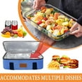 thumbnail image 5 of Insulated Casserole Carrier - Single Layer Design, Thermal Bag for Hot&Cold Food Transport, Fits 9x13 Casserole Dish, Leak-Proof, Durable Nylon, Zip Pockets,Navy Blue, 5 of 12