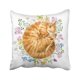 thumbnail image 1 of Funda de almohada ABPHQTO Acuarela Gato durmiente en Flores 45x45 cm, 1 of 2
