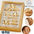 thumbnail image 7 of DESIGNICE 10 Pcs Gold Rings Set for Women Non Tarnish, 18K Gold Plated Chunky Stackable Rings, Gold Chunky Rings, 7 of 7