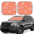 thumbnail image 2 of Bingfone Beautiful Corals Print 2-Piece Sun Shade Front Windshield - Foldable Car Front Window Sunshades For Most Sedans Suv Truck - Small, 2 of 7