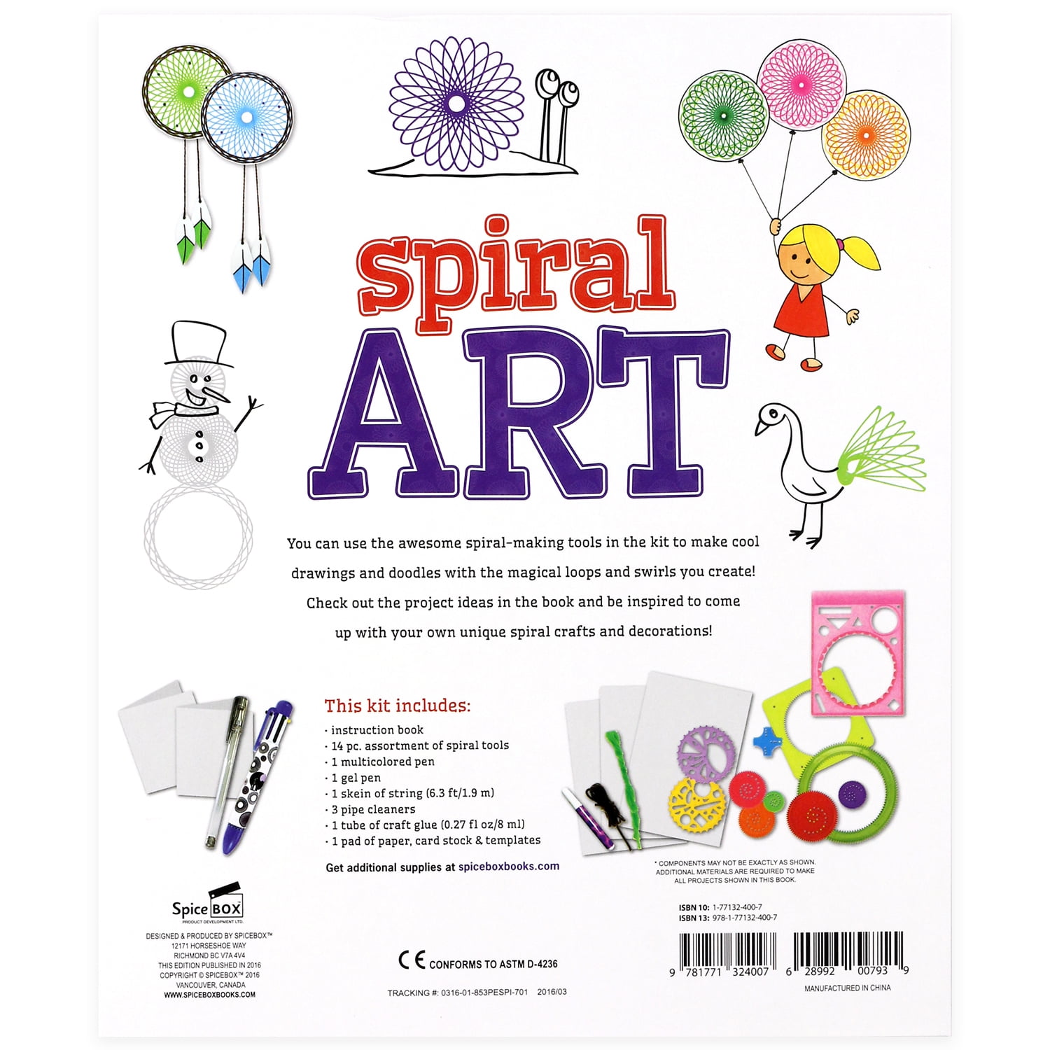 SpiceBox Children's Art Kits Petit Picasso Spiral Art 