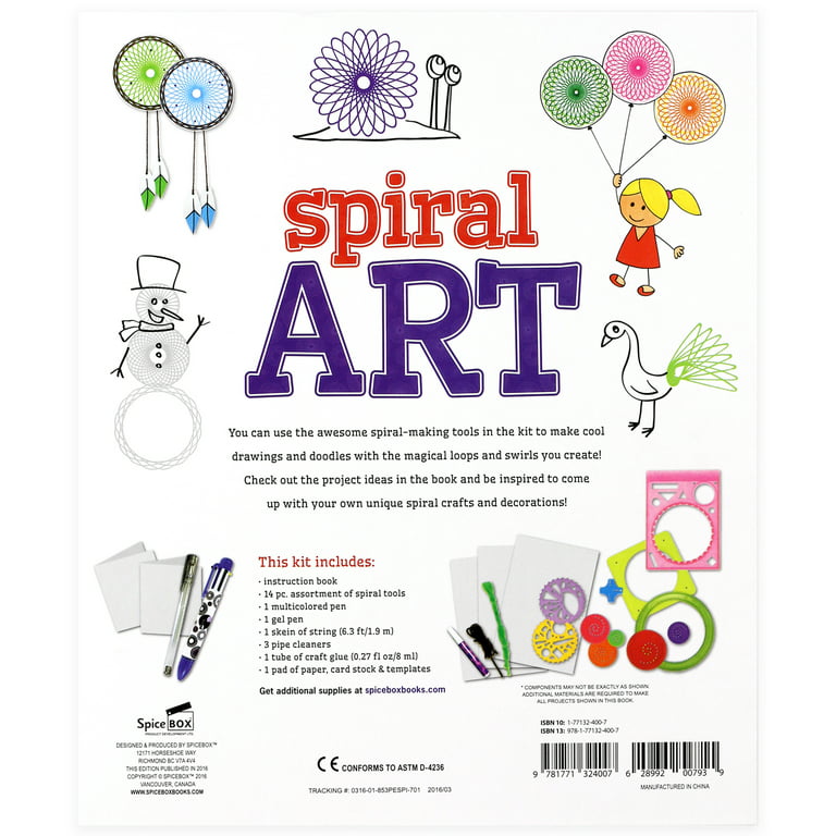CREATIVE KIDS SPIRAL ART KIT Creative Spiral Drawing Ages 6+ arts & crafts