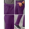 thumbnail image 4 of Adar Addition Scrubs for Men - Slim Leg Cargo Drawstring Scrub Pants - A6106 - Eggplant - 2X, 4 of 8