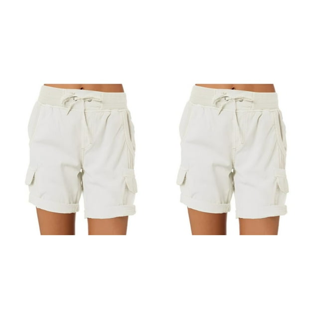 Jumpingount Pantalones cargo Pantalones cortos de bolsillo Cintura suelta Pantalones de verano Transpirable para Type2 NO2