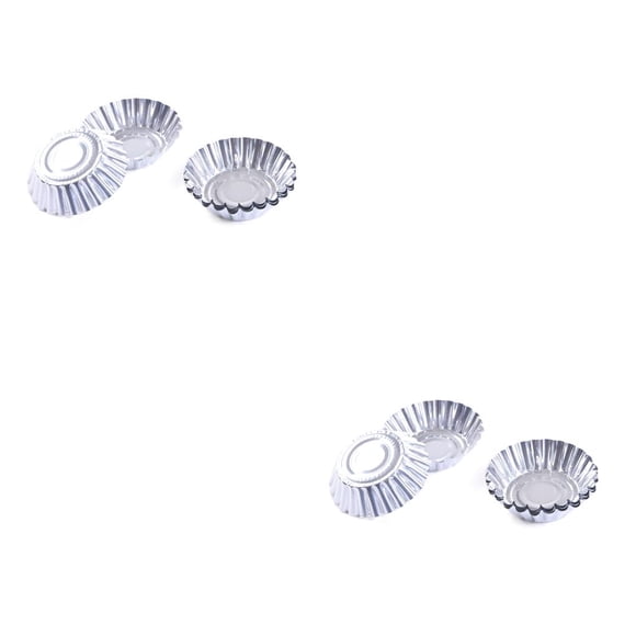 Naiovety 50 Uds. Moldes desechables para tartas de huevo, tazas de papel de aluminio, molde antiadherente para pasteles y galletas, resistente al calor, 7x4.5x2cm 2piezas Naiovety CBP103197