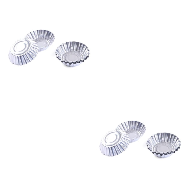 Naiovety 50 Uds. Moldes desechables para tartas de huevo, tazas de papel de aluminio, molde antiadherente para pasteles y galletas, resistente al calor, 7x4.5x2cm 2piezas Naiovety CBP103197