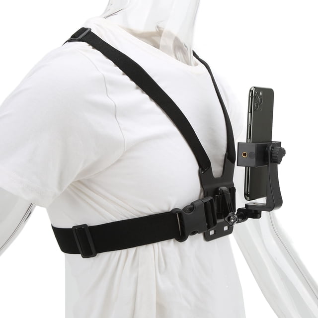 Mobile Phone Chest Strap, Chest Mount Harness Strap Detachable Stand Quick Release Adjustable Convenient for Live Streaming