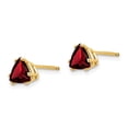 thumbnail image 2 of Auriga Fine Jewelry 14K Yellow Gold Garnet Stud Earrings for Women (L- 0.24 inch, W- 0.24 inch), 2 of 6