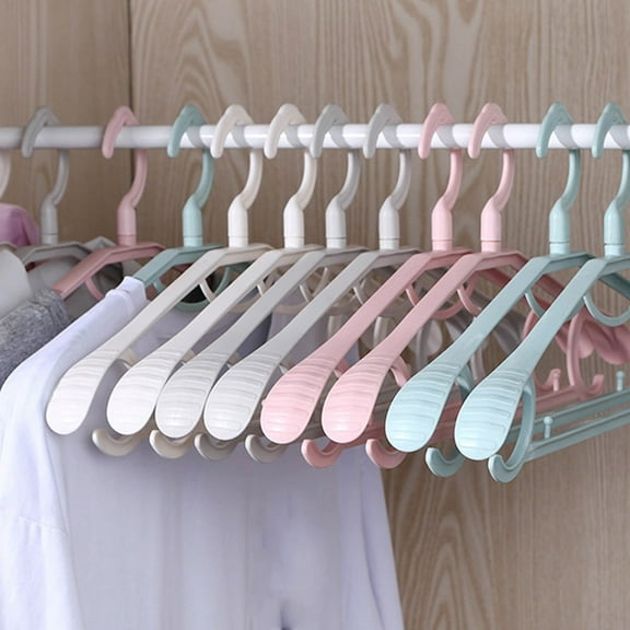 DECORNIJIA Traceless Clothes Hanger Pink 5pcs Plastic For Home