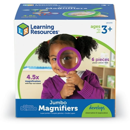 UPC: 0765023827743 | Learning Resources LRNLER2774 4 in. Primary Science Jumbo Magnifiers Set of 6
