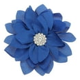 thumbnail image 1 of Pin de broche de flor Uxcell de 3.54 x 3.54 pulgadas, clips de flor para el cabello, broche floral de tela hecho a mano, azul zafiro, 1 of 7