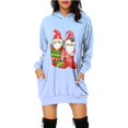 thumbnail image 1 of Cathalem Mode Femmes Chandails à Capuchon & Chandails en Molleton Grande Taille Confortables Manches Longues Chemises Décontractées Mode Automne Hiver Basique Col Rond Chandail-Over Hauts Adolescents, Bleu Ciel G, 1 of 4