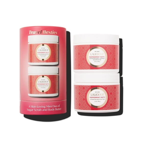 LALICOUS Set Exfoliante Exfoliante y Mantequilla Corporal Sugar Peppermint