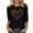 Black, variant on CFLVAEK Womens Valentines Day Shirts Fashion Love Heart Graphic T Shirts Plus Size 3/4 Sleeve Blouses Casual Round Neck Tops Holiday Gifts for Women XXL