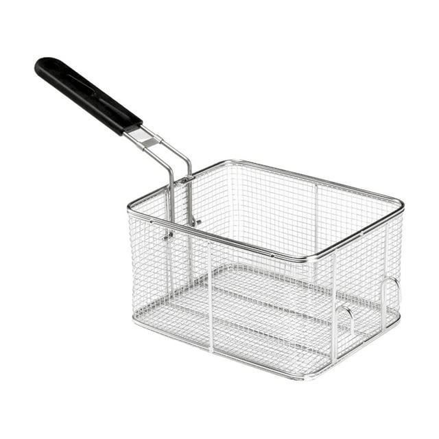 Cesta para freír profunda con asa, cesta de malla, colador, multiusos, resistente, para freír estilo D