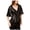 black, variant on Rachel Zoe Womens Sequin Clover Baby Doll Blouse, Black, 8