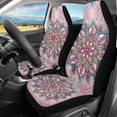 thumbnail image 2 of Garronmavis Pink Dahlia 2 Piece Car Seat Covers Polyester Soft Comfort Cars Seats Cover Washable Auto Protectors for Most Cars, 2 of 7