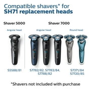 Philips Norelco Shaving Heads for Shaver Series 7000 and Angular-Shaped Series 5000, 1 Pack, 3 Pieces SH71/52