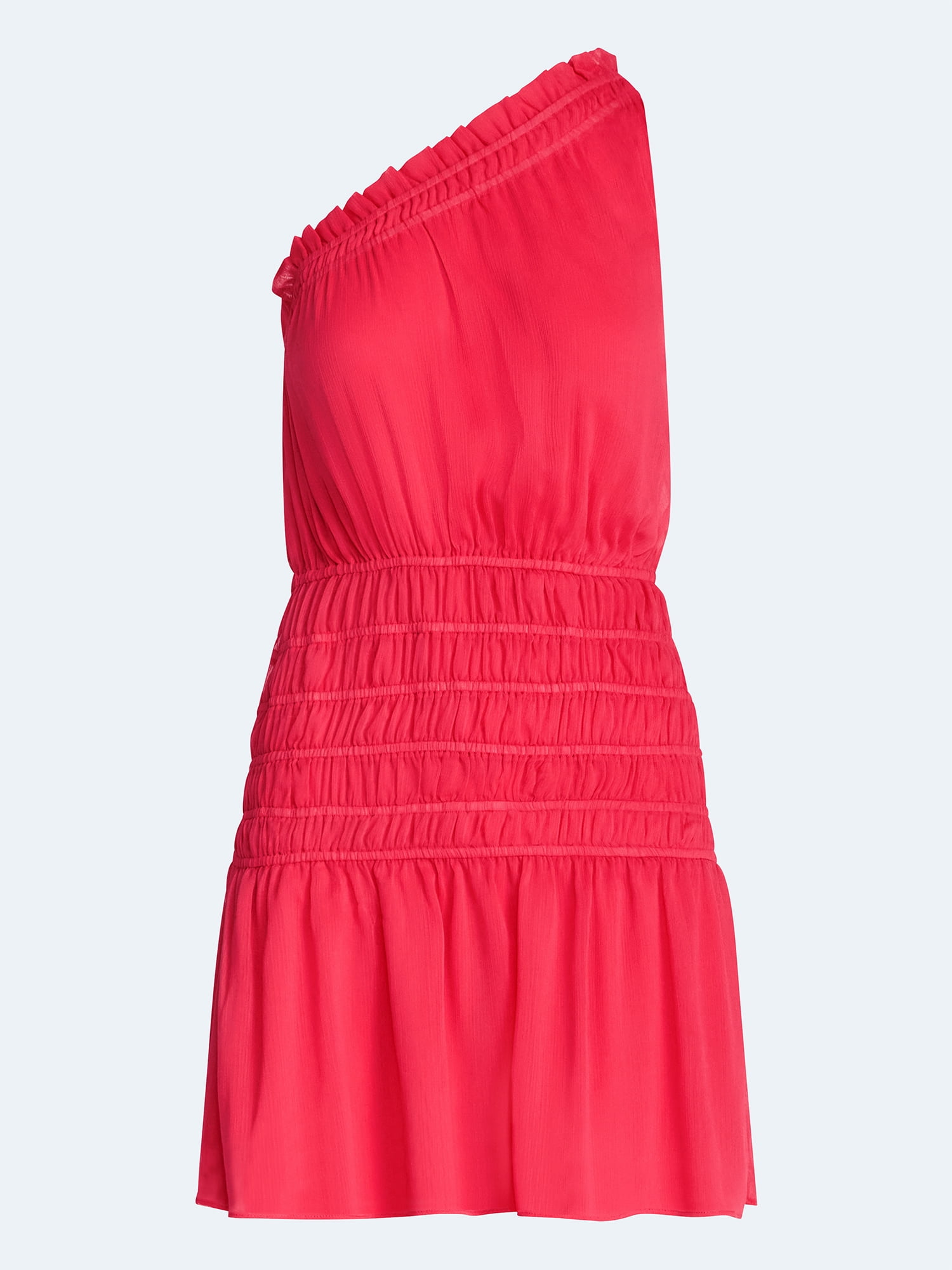 Scoop Women's and Women's Plus Smocked Ruffle Mini Dress, Sizes XS-4X