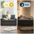 thumbnail image 3 of Onbrill 3-in-1 Sleeper Sofa Bed, Adjustable Backrest and USB Charging Ports, Gray, 3 of 8