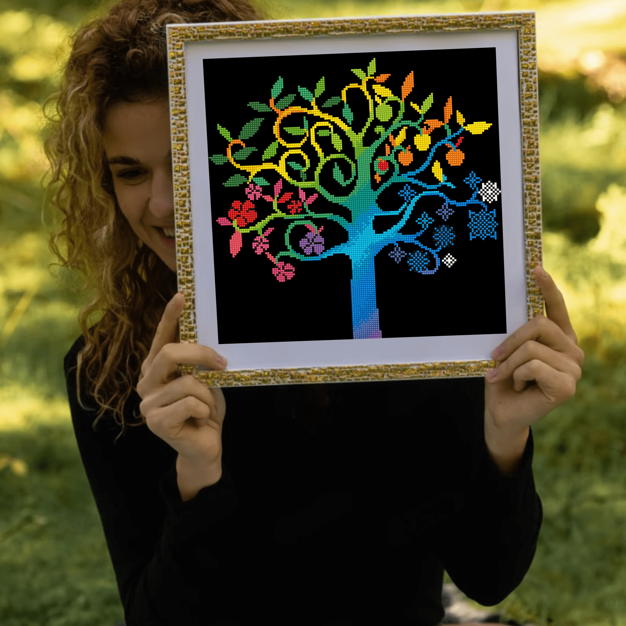 Diamond Dotz Wishing Tree Nature Diamond Painting Kits for Adults - Diamond Art Kits a Relaxing Creative Craft Kit with Dotz Gems 16"x16"