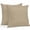 Beige, variant on Haze Blue Throw Pillow Covers 20x20 Inch Set of 2, Farmhouse Burlap Solid Blue Color Modern Linen Texture Waterproof Outdoor Pillow Covers, Decorative Cushion Pillowcases for Couch, Sofa, Bed, Patio