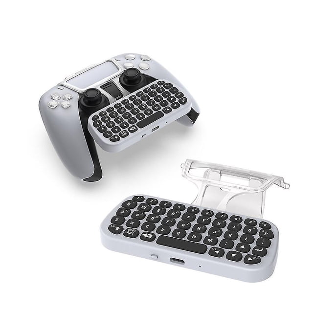 Nuevo Ps5 Chatpad Mini teclado para juegos teclado inalámbrico para mensajes de chat con conector de audio/auriculares para Sony Playstation 5-- Sincero Electrónica