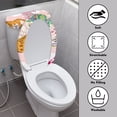 thumbnail image 3 of HELLHERO Mother's Day Soft Toilet Covers Set Stretch Universal Dust-Proof Toilet Seat Protector Elastic Bottom Hotel Home Stretch Fit 17x21 Inches, 3 of 6