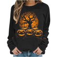 thumbnail image 4 of Wensltd Women Graphic Tees Halloween Tops Casual Fall Long Sleeve Pullover Tops, 4 of 6
