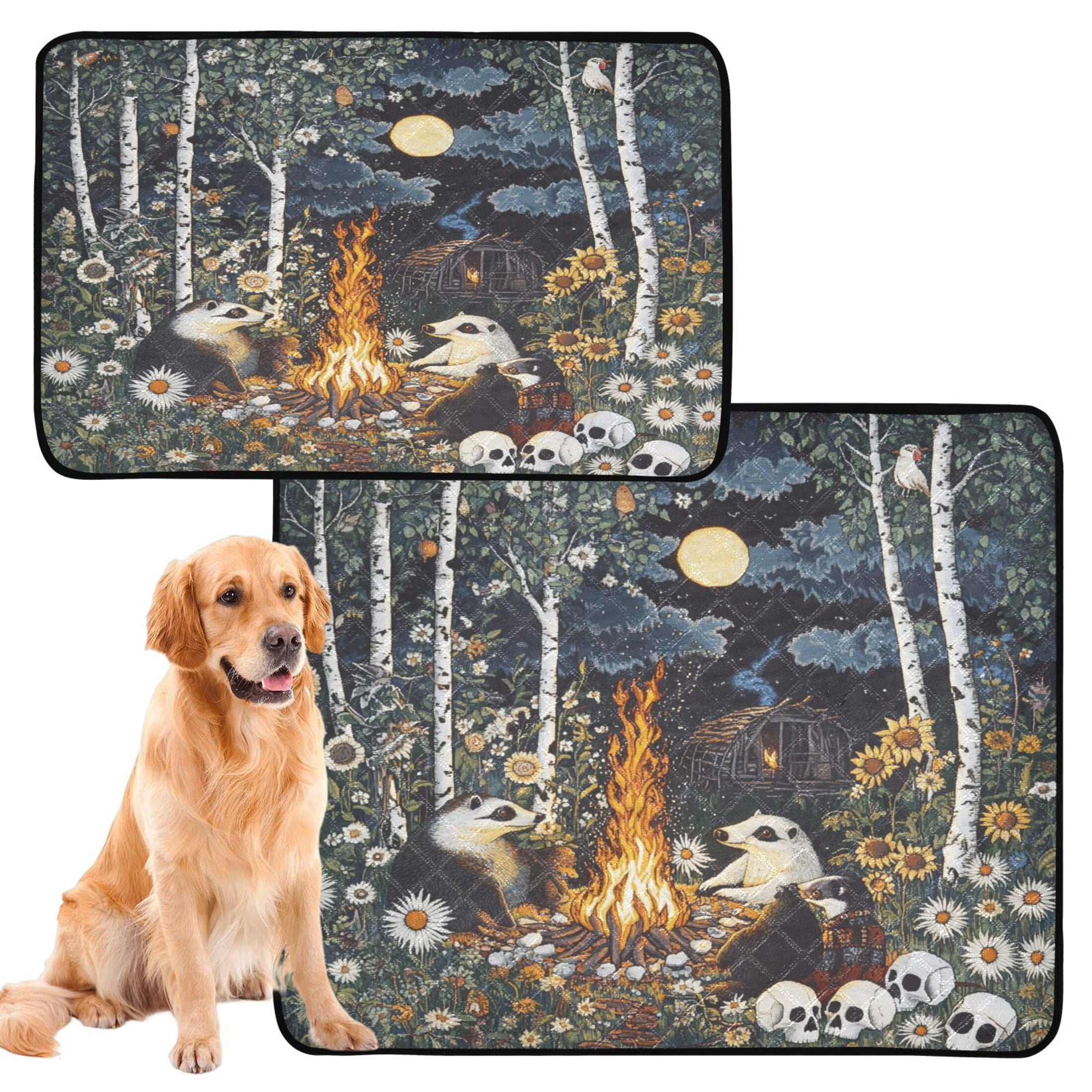 Qxltty Skunk Roasting Cat litter Pads Pet Set of 3 Diaper Mats Center Anti-leakage Layer Absorbent Soft and Comfortable