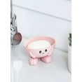 thumbnail image 2 of WNFJR Cute Soap Dish Bar Soap Holder Creative Soap Tray Self Draining Soap Saver Box Decorative Plastic Sponge Scrubber for Shower Bathroom Kitchen Sink(Pink), 2 of 5
