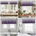 thumbnail image 5 of Grey Purple Valances for Windows 2 Panels,Light Filtering Kitchen Curtains Window Valance for Living Room Bedroom,Gradient Ombre Modern Abstract Color Art Rod Pocket Short Window Treatments 54"Wx18"L, 5 of 9
