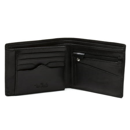 Tony Perotti Mens Italian Cow Leather BiFold Wallet w/ Zippered Coin (Best Pocket Pistol For Ccw)
